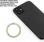 Universal Metal Rings Compatible for Magsafe Charger/Wallet/Battery Pack, Ultra-Thin Magsafe Sticker, Compatible with iPhone 16/15/14/13/12 Series,Samsung Galaxy Series (3Black+3Silver)