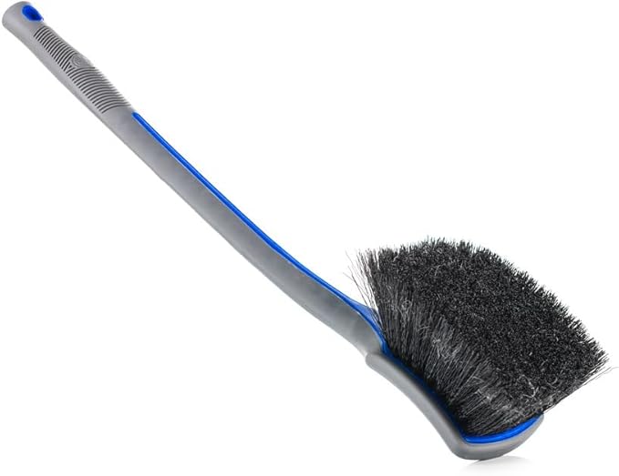 Detail Factory - Fender Well Brush - Ergonomic ProGrip Handle, Stiff Synthetic Bristles, Ergonomic Design, Clean Your Wheel Wells with Ease - Avalanche