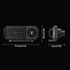 Wireless Charging Rotating Car Mount,Smart 2-in-1 Auto-Rotating Car Phone Holder & Wireless Charger,Foldable with 15W Fast Charging,Compatible with iPhone & Samsung Devices & Smartphone & Pad (Gray)