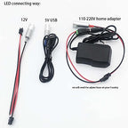 2mm 5meters Car Home LED Ambient Plastic Optic Fiber Light Source Kit Tool Free (110-220V Adapter,Pink)