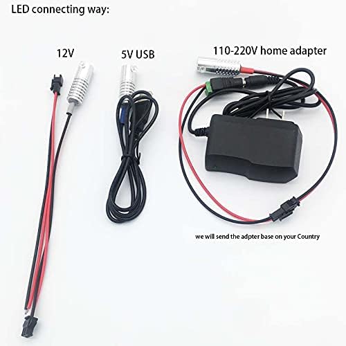 2mm 5meters Car Home LED Ambient Plastic Optic Fiber Light Source Kit Tool Free (12V,Yellow)