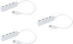 OSALADI 3pcs High- USB Hub Adapter Multi-Device USB Splitter for Laptops and Supports OTG White Play Design Compatible Car and Wall Chargers