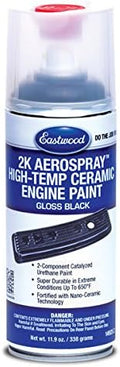 Eastwood 2K Aerospray High Temperature Ceramic Engine Gloss Black Paint | 11.9 oz Aerosol | 1 Pack