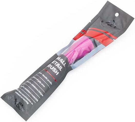 Detail Factory - Synthetic Detailing Brush - Ultra-Soft Bristles, Comfortable Grip and Scratch-Free Cleaning for Exterior, Interior, Emblems, Badges, Instrument/Gauge Panels (Pink, Short)