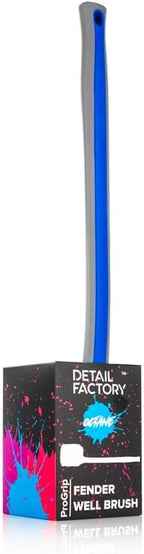 Detail Factory - Fender Well Brush - Ergonomic ProGrip Handle, Stiff Synthetic Bristles, Ergonomic Design, Clean Your Wheel Wells with Ease - Avalanche
