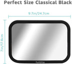 Funbliss Bar Mirror for Baby + 2 Pack Car Window Shades Bundle (19″ × 12″), UPF 50+ Window Shade for Baby in Car, 360° Rotation Fully-Adjustable Straps