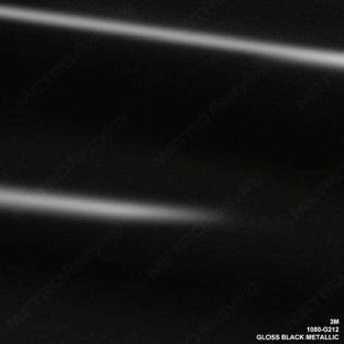 3M Car Wrap Roll 2080 Gloss Black Metallic | G212 | (Sample 3in x 5in) | Automotive Vinyl Wrap for Cars - Car Interior Wrap & Exterior