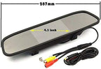 RED WOLF 3rd Third Brake Light Backup Camera w/4" Rear View Mirror Monitor Kit for Chevrolet Chevy Express/GMC Savana 2500 3500 2003-2019 3rd Brake Light Position Mounted
