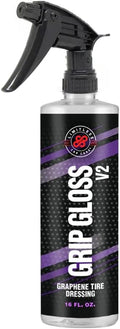 LimitlessCarCare Grip Gloss V2 Tire Dressing - Deep Black Finish W/Graphene Non Greasy Car Detailing | Ceramic Coating Like Tire Protection