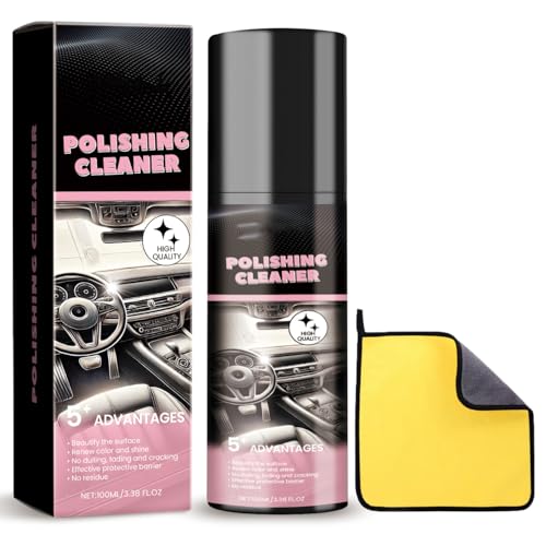 XIRUJNFD Car Interior Protectant Spray, Car Interior Cleaner, 100ml Interior Detailer Spray, Polishing Cleaner, All Purpose Vehicle Interior Polish (1)