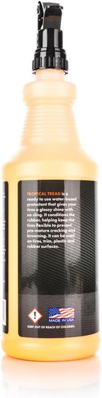 CarCandy - Tropical Tread Water-Based Tire Dressing - Conditions & Protects Rubber to Prevent Cracking & Browning – Safe for Tires, Trim, Plastic & Rubber – Ready to Use (1 Quart)