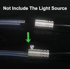 Fiber Optic for Car Interior Light, 197 Inch 3mm Transparent Skirt Side Glow Light Guide Cable, Car Ambient Lighting Extension Fiber Optic with Skirt