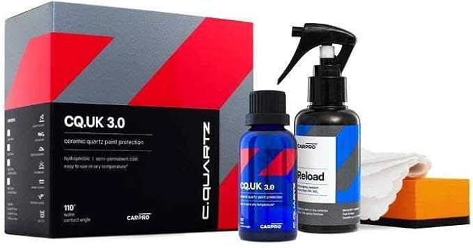 CARPRO CQUARTZ UK 3.0_30ml Kit w/Reload Reset Intensive Car Shampoo 1 Liter, Perfect Partner to Nanotechnology Based Sealants and Coatings - Bundle