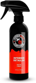 HyperDrip Interior Detailer with Matte Finish – Non-Greasy Interior Cleaner with UV Protection & Anti-Static Formula for Dashboards, Vinyl, Plastic & Leather | Factory-Fresh Look! 16 fl oz