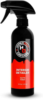 HyperDrip Interior Detailer with Matte Finish – Non-Greasy Interior Cleaner with UV Protection & Anti-Static Formula for Dashboards, Vinyl, Plastic & Leather | Factory-Fresh Look! 16 fl oz