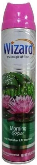 Wizard The Magic of Fresh | Odor Neutralizer & Air Freshener - 10 Oz. Morning mist (Pack of 4) (Packaging May Vary)