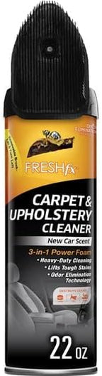 All FRESH fx Power Foam Automotive Cleaner for Carpet & Upholstery, New Car Scent, 22 oz