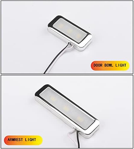 Automotive Door Handle Lights,12V 4pcs LED Interior Lights Multicolor Universal Fit for Car Interior Atmosphere Light (Orange)