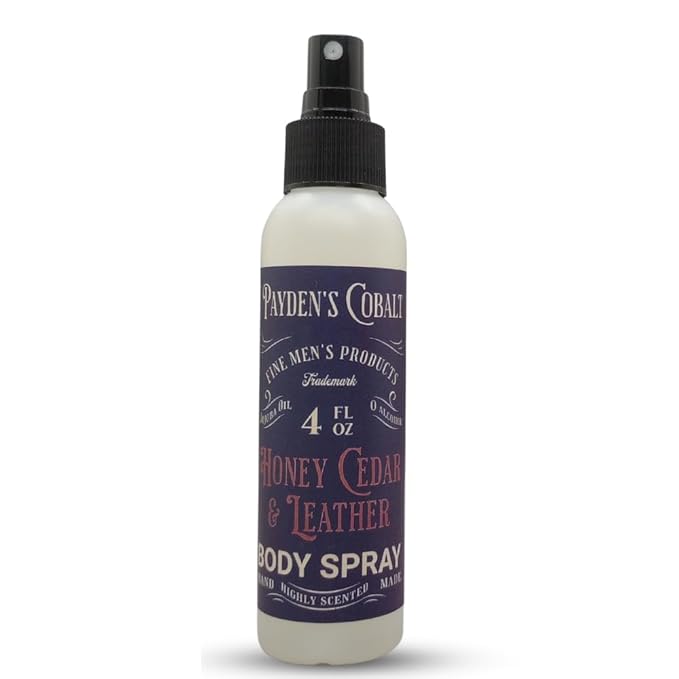 Payden's Cobalt Honey Cedar & Leather For Men Scented Body Spray, 4 Oz