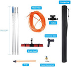 Window Cleaning Kit312m Extendable Pole Adjustable Brush Head for Solar Panels & Conservatory Roofs 55cm Water Fed Cleaner for Easy & Efficient Cleaning