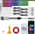 Dynamic RGB Interior Light Kit, Led Lights for Car with Dynamic Color Chasing, Adjustable Brightness for Lnterior Into A Dynamic and Colorful Space (1 Kit)