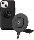 Quad Lock Adhesive Dashboard/Console Car Phone Holder Kit with MAG Wireless Charging Head V2 and MAG Phone Case for iPhone 13 Mini