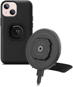 Quad Lock Adhesive Dashboard/Console Car Phone Holder Kit with MAG Wireless Charging Head V2 and MAG Phone Case for iPhone 13 Mini