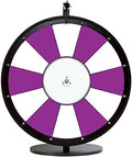Dual and Triple Color Tabletop Dry Erase Prize Wheel – 24 Inch Desktop Spinning Wheel, Durable Wood, Balanced for Fair Odds, Trade Show Booth Raffle, Fundraiser, Baby Shower (Purple, 24")