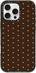 CASETiFY Impact Case for iPhone 16 Pro Max [8.2ft 4X Military Grade Drop Protection/Compatible with Magsafe] - Choco Dots - Clear Black