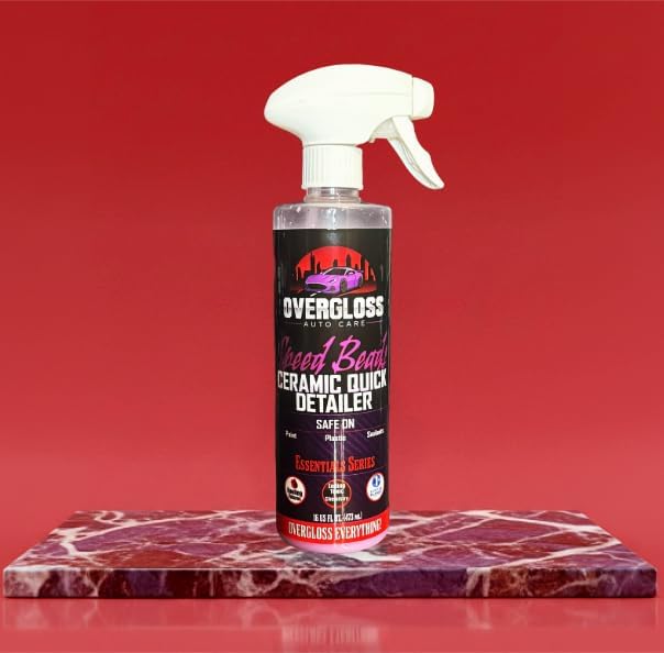 Speed Beads Ceramic Quick Detailer Spray, Si02 Hydrophobic Paint Protection, Streak-Free Gloss Enhancer, Non-Toxic Formula, 16 oz, By OverGloss Auto Care