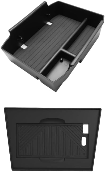 BIBIBO 2Packs for 2026 Subaru Outback Center Console Organizer 2026 Subaru Outback(Premium,Limited,Touring,Wilderness,Limited XT,Touring XT) Console Insert Tray +Silicone Wireless Charging Mat