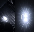 ICBEAMER USB Interface Miniature Night Light 1-Pack (White) | Universal Plug-in LED for Car Interior and Trunk Ambient Atmosphere