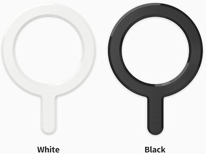 Sinjimoru for MagSafe Sticker, Magnetic Ring for Phone Case, Adaptor for MagSafe Magnet, 1000g Magnet Strength, Wireless Charging, M-Plate Black