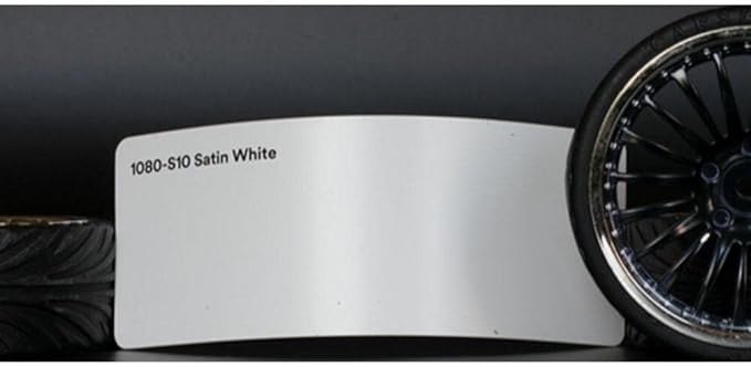 3M Car Wrap Roll 2080 Satin White | S10 | (5ft x 5ft (25 Sq/ft)) | Automotive Vinyl Wrap for Cars - Car Interior Wrap & Exterior | w/Free Instawraps Pro Glove