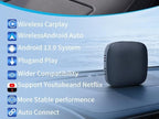 3 in 1 Wireless CarPlay Auto AI Box Lite for Factory Wired CarPlay Cars, Supports Android 10.0 System+ Wireless Carplay + Android Auto, TF Card U Disk, Plug & Play, Easy Setup