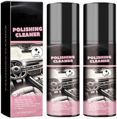 Instant Shine & Protection Car Interior Polisher, Suitable Car Interior Polishing Spray, 2026 Polishing Cleaner Cars Interior, Interior All Purpose Cars Cleaner for Rubber, Leather (2pcs)