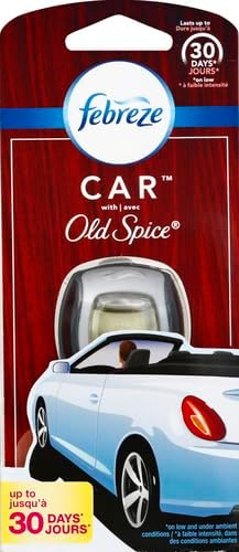 Febreze Car Odor-Eliminating Air Freshener Vent Clip, Original Old Spice Scent, 1 count