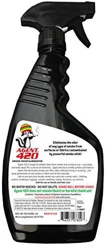 Agent 420 Odor Eliminator Trigger Spray, Lavender, 22 oz — Tea Tree Oil Breaks Down Smoke at the Molecular Level