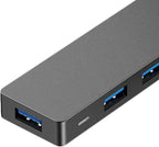 SEWACC USB Hub Ports High-Speed Data Splitter with Auxiliary Power Input Cable for Accessories Supports Dual SSD Compatible with Mouse Keyboard for Desktop Laptop