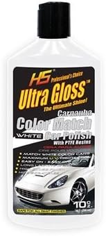 HS UltraGloss Carnauba Color Match Car Polish with PTFE results. The Professional Choice. 10 oz (1 PACK, WHITE)