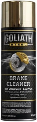 Kogler Goliath Steel Non-Chlorinated Brake Cleaner Spray, Low-VOC Fast-Drying Brake Parts Degreaser, Removes Grease, Oil & Brake Dust, 14 oz
