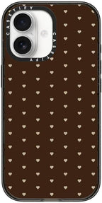 CASETiFY Impact iPhone 17 Case [Slim/Compatible with Magsafe / 8.2 ft. 4X Military Grade Drop Protection] - Choco Dots - Clear Black