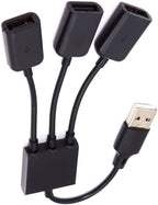 JSER USB 2.0 to 3 Ports Hub Expansion Expander Multiple Cable 480Mbps Bus Power for Laptop Notebook PC Mouse Flash Disk