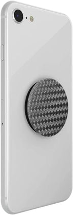 PopSockets Adhesive Phone Grip, Holder, Phone Stand, Black - Carbonite Weave