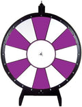 Dual and Triple Color Tabletop Dry Erase Prize Wheel – 30 Inch Desktop Spinning Wheel, Durable Wood, Balanced for Fair Odds, Trade Show Booth Raffle, Fundraiser, Baby Shower (Purple, 36")