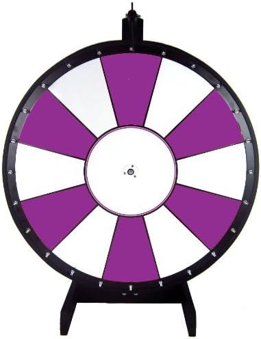 Dual and Triple Color Tabletop Dry Erase Prize Wheel – 30 Inch Desktop Spinning Wheel, Durable Wood, Balanced for Fair Odds, Trade Show Booth Raffle, Fundraiser, Baby Shower (Purple, 36")