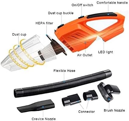 JYYBN Car Vacuum Cleaner Car Handheld Vacuum Cleaner Mini Vacuum Cleaner for Car Powerful Vaccum Cleaners Auto