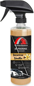 3E Car Air Freshener Premium Vanilla Scent 16 fl oz – Professional Automotive Air Freshener & Odor Eliminator, Long-Lasting Interior Fragrance for Cars, Trucks, SUVs, RV, Home & OfficeBlue (VANILLA)