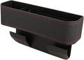 Car Seat Gap Filler Organizer, Car Organizer Front Seat, Pack Auto Console Side Storage Box with Cup Holders,Car Organizers and Storage for Holding Phone, Sunglasses, Wallet 1PC(black&red line)