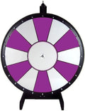 Dual and Triple Color Tabletop Dry Erase Prize Wheel – 30 Inch Desktop Spinning Wheel, Durable Wood, Balanced for Fair Odds, Trade Show Booth Raffle, Fundraiser, Baby Shower (Purple, 30")